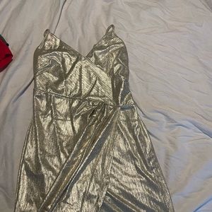 Gold cocktail dress